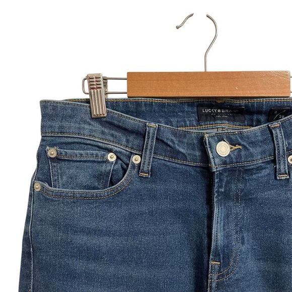 Lucky Brand Mid Rise Sweet Crop Jeans Mid Rise Dark Wash Size 6/28 NWT - Picture 2 of 5